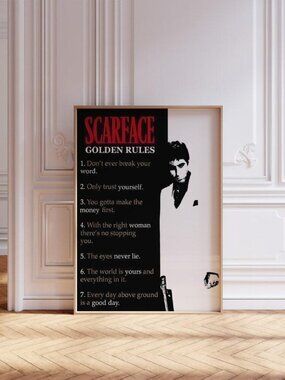 Tony Montana Print, Scarface Quote, Scarface Poster